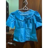 ราคา เสื้อพื้นเมืองสีฟ้า ผ้าไหมลาว สภาพนางฟ้า ไซส์ S อก 32 (27706806332)