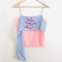 ราคา Lyn around [แท้] เสื้อสายเดี่ยวแต่งระบายยาว (สีชมพู) (4519849208)