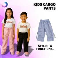 ราคา กางเกงคาร์โก้มีสไตล์สําหรับเด็ก Unisex เสื้อผ้าใส่สบายหลายกระเป๋า (42712484919)