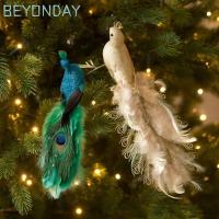 ราคา GUOGUA นกยูงจําลอง,ขนนกสมจริง DIY หัตถกรรมคริสต์มาสนกยูงตกแต่ง,โฟมการ์ตูน Shimmering ตุ๊กตานกยูงของเล่น 2025 Navidad Decor (43274872986)