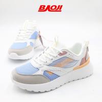 ราคา BAOJI (BJW932) รองเท้าผ้าใบลำลอง หญิง สีขาวฟ้า ไซส์ 37-41 (22960779778)