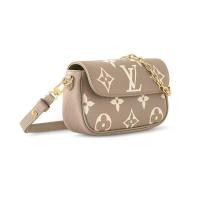 ราคา LV Louis Vuitton CHAIN IVY Lady taupe Leather shoulder Handbag M82211 (40519022672)