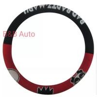 ราคา หุ้มพวงมาลัยรถยนต์ #ลายBadbatz สีแดง (1125881456)