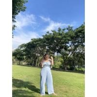 ราคา กางเกงผ้าลินินสาวอวบ (Linin pants) (15380875091)