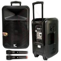 ราคา ลำโพงล้อลาก15นิ้ว K.POWER รุ่น B15DSP ไมค์ลอยคู่ ปรับได้36ความถี่ บลูทูธ ตู้ลำโพงอเนกประสงค์500วัตต์ (22027204500)