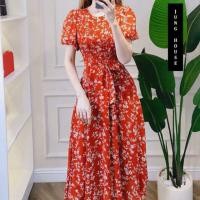 ราคา แมกซี่อัดพลีทลายดอกไม้สีแดง (25691963567)