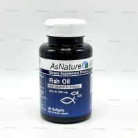 ราคา น้ำมันปลา As Nature Fish Oil 1000mg with Vitamin E 30 Softgels (24555456070)