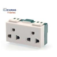 ราคา Chang เต้ารับ ปลั๊กกราวด์คู่ ตราช้าง รุ่น PCH-904N Y-Series ราคาต่อตัวค่ะ (26426239369)