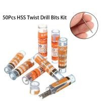 ราคา 50pcs HSS Twist Drill Bit Micro Model Craft Drill Bits HSS Micro Bits Watch Jewellery Craft Repair 0.6mm 0.8mm 1mm 1.5mm (28011924323)