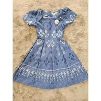 ราคา เดรสผ้าทอ อัดกาวทั้งชุด ป้าย Latis (s) สีฟ้าคราม โบว์ไหล่ (ถอดโบว์ได้) *มือหนึ่ง (26206738936)