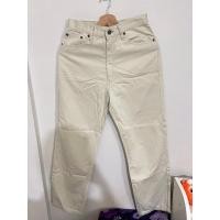 ราคา กางเกงยีนส์ทรงกระบอก ผ้านิ่มสีครีมขาว แบรนด์ Bobson (26254668267)