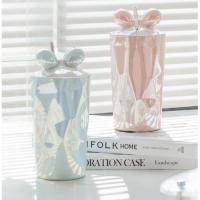 ราคา แก้วเซรามิค Bowknot Girls Handy Cup Anti-scalding Pearl Glaze Girls น่ารัก ถ้วยดื่มเซรามิกพร้อมฝาปิด (19869291833)