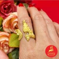 ราคา แหวนทองเหลืองแท้ลายพญานาค ฟรีไซส์ปรับขนาดได้ งานดิบไม่ได้ชุบ ทองเหลืองโบราณ เสริมบารมีโชคลาภ#สายมู (25080828693)