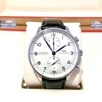 ราคา IWC IWC 41mm Portugal Series Chronograph นาฬิกาผู้ชายกลไกอัตโนมัติ IW371446 (46150941664)
