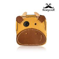 ราคา กระเป๋าใส่เหรียญหนังแท้ปักเย็บด้วยมือ ลวดลายสัตว์น่ารัก ลายวัว ทรงเหลี่ยม (2493328392)