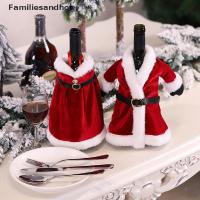 ราคา Familiesandhot> Christmas Dress Wine Bottle Cover Gown Wine Bottle Holder Bag Sleeve Table Decor well (19862499935)