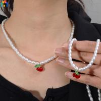 ราคา ใหม่โบฮีเมียลูกปัดสีแดงเชอร์รี่สร้อยคอผู้หญิงน่ารักแฮนด์เมดผลไม้เมล็ดลูกปัดแฟชั่นประณีตเค้นคอเครื่องประดับของขวัญ (26027629440)