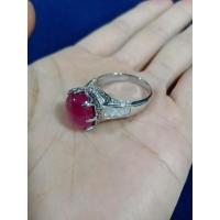 ราคา แหวนเงินแท้ 92.5 หัวประดับทับทิมและพลอยสวิส ของใหม่ ของแท้ 100% ขนาดวงแหวนเส้นผ่านศูนย์กลาง 18 mm. (14250298848)