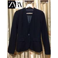 ราคา ZARA BASIC black blazer suit size EUR 34 สูท เบลเซอร์ แบรนด์ซาร่าเบสิค สีดำ สูทแบรนด์เนม สูทสีดำ สูททำงาน สูทสมัครงาน (18781779505)