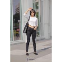 ราคา กางเกงยีนส์ยืดเอวสูง 9 ส่วน ABnormal Jeans - W228 ทรงสกินนี่ ผ้ายีนส์ยืด เก็บทรงสวย ซิปอย่างดี Thailand Product (5202181791)