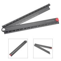 ราคา L-HOT0-300 มม.ไม้บรรทัดแบบพับได้ไม้บรรทัดอลูมิเนียมอัลลอยด์ 90 องศาไม้บรรทัดโลหะสําหรับวัด (41273596466)