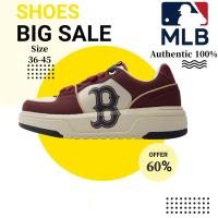 ราคา ของแท้ MLB Big Ball Chunky ยูนิเซ็กส์ กันลื่นและมีน้ำหนักเบา ทรงเตี้ย รองเท้าผ้าใบ （Size36-45） (42658803459)