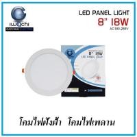 ราคา IWACHI โคมไฟฝังฝ้า โคมไฟเพดาน ดาวน์ไลท์ 8 นิ้ว 18W ทรงกลม แสงสีขาว LED PANEL LIGHT (20780565312)
