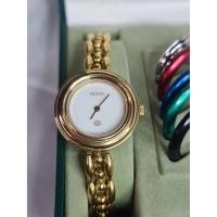 ราคา Gucci 1100L Change Bezel Quartz Ladies Wristwatch Watch Bracelet (8452873289)