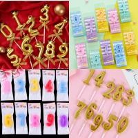 ราคา เทียนตัวเลข เทียนวันเกิดตัวเลข เทียนตัวเลขวันเกิดสีทอง เทียนวันเกิด เทียนตัวเลขสีทอง birthday candle 0-9 number candle (40110633287)