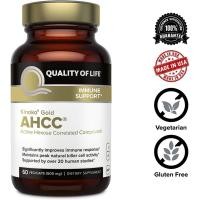 ราคา (แท้พร้อมส่ง) Quality of life Labs, Kinoko Gold AHCC Immune support 500 mg 60 Vegicaps อาหารเสริมสนับสนุนูมิคุ้มกัน (3147369051)