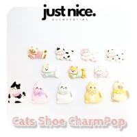ราคา Just Nice CharmPop 3D Cat Cat Cats Shoe Pin Button Charm for croc bag & skecher shoes 立体猫咪鞋配件 (40425188703)