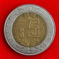 ราคา เหรียญเม็กซิโก​​ Mexico 5 pesos ปี 2018 เหรียญต่างประเทศ (40855500261)