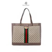 ราคา [ของแท้] GUCCI OPHIDIA TOTE MEDIUM BEIGE BROWN GG MONOGRAM CANVAS มีใบรับประกัน ตรวจสอบได้ทุกใบ ✅ (41008993034)