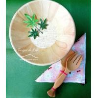 ราคา ชามสลัดไม้เนื้อหนา 10 นิ้ว (ไม่รวมช้อนส้อม) ชามคลุกสลัด ชามไม้ (1688660745)