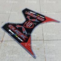 ราคา ขอบสีเทา พื้นแดง-ดำ แผ่นยางวางเท้า CLICK125I (22689206739)