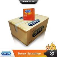 ราคา Durex Sensation ถุงยางอนามัย ผิวไม่เรียบ มีปุ่มเยอะ เพิ่มความรู้สึก ขนาด 52 มม. บรรจุ 1 ลัง (288 กล่อง) (1566815308)