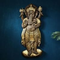 ราคา Thailucky แผ่นพระพิฆเนศ แกะสลัก ติดผนัง ภาพแขวนฝาผนัง รูปตกแต่ง ห้องนั่งเล่น พื้นหลังโซฟา มุขสโมสรแบบไทย ไม้แกะสลัก (26404938071)