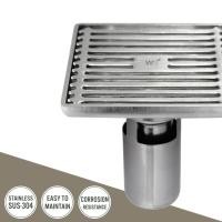 ราคา ตะแกรงกันกลิ่น กันแมลง (FLOOR DRAIN) สแตนเลส ขนาด 4 นิ้ว สำหรับท่อ PVC ขนาด 2 นิ้ว WSรุ่นFD-4399 (20476433697)