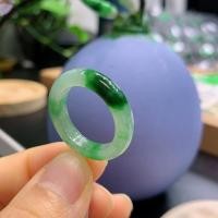 ราคา แหวนหยกเขียวเนื้อแก้ว เบอร์ 60 หยกพม่าแท้สีธรรมชาติ A-JADE (42416075601)