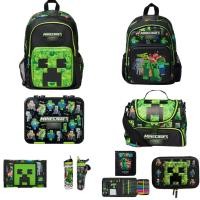 ราคา ออสเตรเลีย Minecraft Minecraft กระเป๋านักเรียนเด็กประถมกระเป๋าเป้สะพายหลังกันน้ําเด็ก Double-Layer กระเป๋าอาหารกล่องอาหารกลางวันชุด Series (57850789259)
