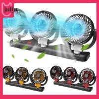ราคา [Julia1.th] พัดลมระบายความร้อนในรถยนต์ 3 หัว USB 5V/12V/24V พัดลมติดรถยนต์แบบพกพา 360° พัดลมหมุนเวียนอากาศอัตโนมัติแบบปรับได้สําหรับรถยนต์ RVs SUV (42522368832)