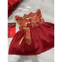 ราคา ชุดตรุษจีนเด็กผู้หญิง ชุดสีแดง ชุดกี่เพ้า มีซับฟู งานไทยตรงปก (29970497102)