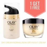 ราคา Olay โอเลย์ โททัลเอฟเฟ็คส์ นอร์มัล เดย์ครีม(non spf) 50ก. ฟรี โอเลย์ โททัลเอฟเฟ็คส์ ไนท์ครีม 50ก. (3941414210)