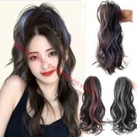 ราคา วิกผมหางม้าสูงหยิกไฮไลท์พร้อมกิบคลิปสีชมพูสีฟ้าสีเทาเน้นวิกผมซาลาเปาสูง (21082231975)