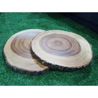 ราคา เขียงติดเปลือก10" นิ้ว เขียงเปลือกไม้แท้ เปลือกธรรมชาติ (2479607288)