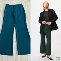 ราคา กางเกงยูนิโคล่ ขาม้า ผ้าชีฟองเนื้อทราย64cm เอว 27 นิ้วสีเขียว ซิปหน้า มีหูเข็ดขัด (42664795973)