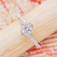 ราคา [ พร้อมส่ง ] แหวนเพชรแท้GIA 0.41 กะรัต เพชรเบลเยี่ยมคัต ใบเซอร์GIA ทองคำแท้18K (ทอง75.0%) [18KPR22 (26073976504)