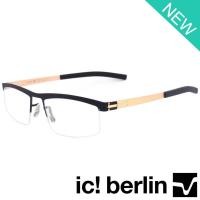 ราคา Ic Berlin แว่นตารุ่น 019 C-4 สีดำขาทอง กรอบเซาะร่อง ขาข้อต่อ วัสดุ สแตนเลส สตีล Eyeglass ทางร้านเรามีบริการรับตัดเลนส์ (2211099697)