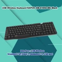 ราคา USB Wireless Keyboard RAPOO (KB-E1050-BK) Black (4078136990)
