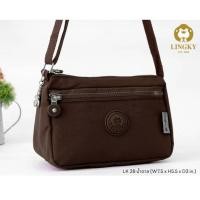 ราคา กระเป๋าสะพายผ้าร่ม #สะพายใบเล็ก รุ่น LK-28 ขนาด 7.5 นิ้ว ยี่ห้อ LINGKY #กระเป๋าสะพายข้าง (16777930039)